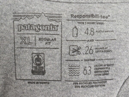 パタゴニア 両面 プリント 半袖 Tシャツ メンズ XL 古着 18年製 アウトドア P6 ボックスロゴ バックプリント カットソー トップス シンプル