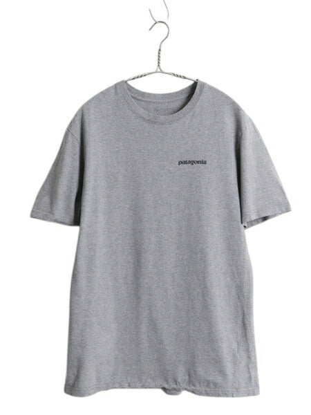 パタゴニア 両面 プリント 半袖 Tシャツ メンズ XS 17年製 アウトドア P6 ボックスロゴ バックプリントオーガニック コットン カットソー