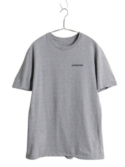 パタゴニア 両面 プリント 半袖 Tシャツ メンズ XS 17年製 アウトドア P6 ボックスロゴ バックプリントオーガニック コットン カットソー