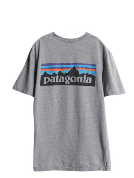 パタゴニア 両面 プリント 半袖 Tシャツ メンズ XS 17年製 アウトドア P6 ボックスロゴ バックプリントオーガニック コットン カットソー
