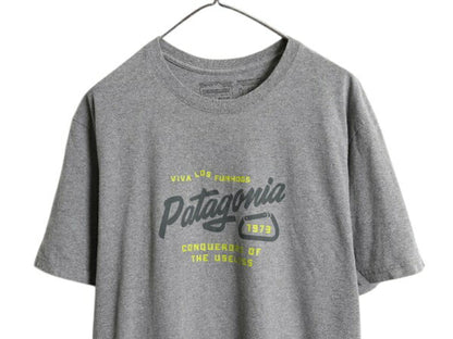 パタゴニア メッセージ ロゴ プリント 半袖 Tシャツ メンズ XL 18年製 アウトドア イラスト カットソー アート グラフィック 大きいサイズ