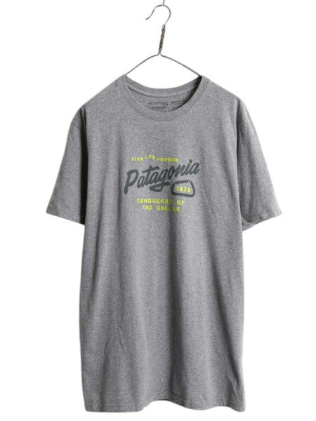 パタゴニア メッセージ ロゴ プリント 半袖 Tシャツ メンズ XL 18年製 アウトドア イラスト カットソー アート グラフィック 大きいサイズ