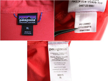 パタゴニア 半袖 ポロシャツ メンズ XL 古着 16年製 フィッツロイ トラウト 半袖シャツ オーガニック コットン スムース 素材 大きいサイズ