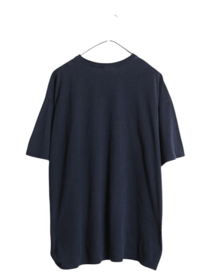 90s チャップス ラルフローレン プリント 半袖 Tシャツ メンズ XL / オールド ポロ 大きいサイズ カットソー 星条旗 コットン シンプル 紺