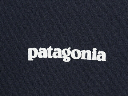 パタゴニア 両面 プリント 半袖 Tシャツ メンズ S / 19年製 アウトドア P6 ボックスロゴ バックプリント カットソー シンプル ゆったり 紺
