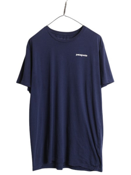 パタゴニア 両面 プリント 半袖 Tシャツ メンズ XL 古着 19年製 アウトドア P6 バックプリント ボックスロゴ 大きいサイズ スリムフィット