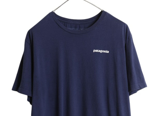 パタゴニア 両面 プリント 半袖 Tシャツ メンズ XL 古着 19年製 アウトドア P6 バックプリント ボックスロゴ 大きいサイズ スリムフィット