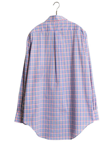 ローレン ラルフローレン チェック 長袖 ボタンダウン シャツ メンズ L ノーアイロン ストレッチ コットン シワになりにくい マルチカラー
