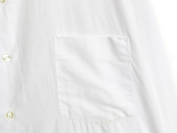 60s USA製 ★ アロー 長袖 ドレス シャツ 16 メンズ L / 古着 ヴィンテージ 100% コットン ポケット付き ビジネス フォーマル 白 無地 薄手