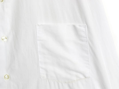 60s USA製 ★ アロー 長袖 ドレス シャツ 16 メンズ L / 古着 ヴィンテージ 100% コットン ポケット付き ビジネス フォーマル 白 無地 薄手