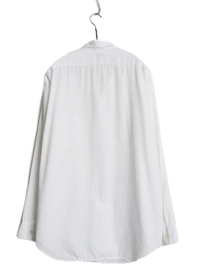 60s USA製 ★ アロー 長袖 ドレス シャツ 16 メンズ L / 古着 ヴィンテージ 100% コットン ポケット付き ビジネス フォーマル 白 無地 薄手