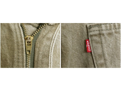 先染め 90s USA製 リーバイス 550 カラー デニム パンツ メンズ 33 30 オールド リラックス フィット テーパード ジーンズ ジーパン カーキ