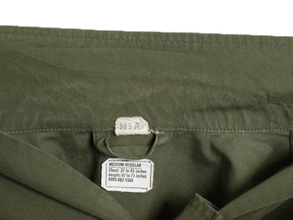 60s ★ 米軍実物 US ARMY 3rd ジャングルファティーグ ジャケット MEDIUM REGULAR 古着 ヴィンテージ ミリタリー ノンリップ オリーブ 無地