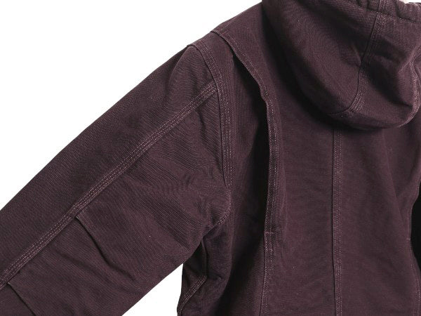 US企画 カーハート ダック シエラ ジャケット レディース M 古着 裏 ボア パイル フリース フルジップ ブルゾン アクティブ ワーク 廃盤 紫