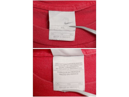 00s ナイキ スウッシュ ロゴ プリント 半袖 Tシャツ メンズ XL オールド 当時物 ヘビーウェイト コットン バスケ カットソー 大きいサイズ