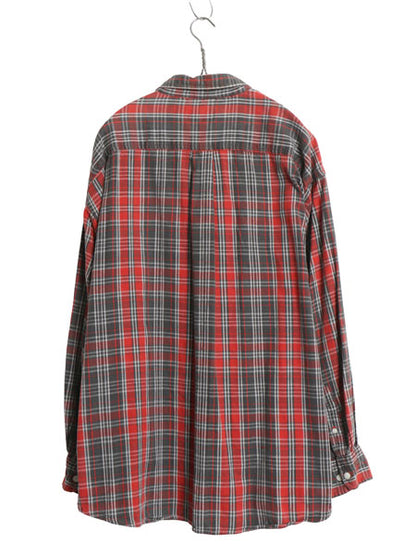 90s セントジョンズベイ チェック 長袖 ボタンダウン フランネル シャツ メンズ XL / オールド JCPenney ネルシャツ ゆったり 大きいサイズ