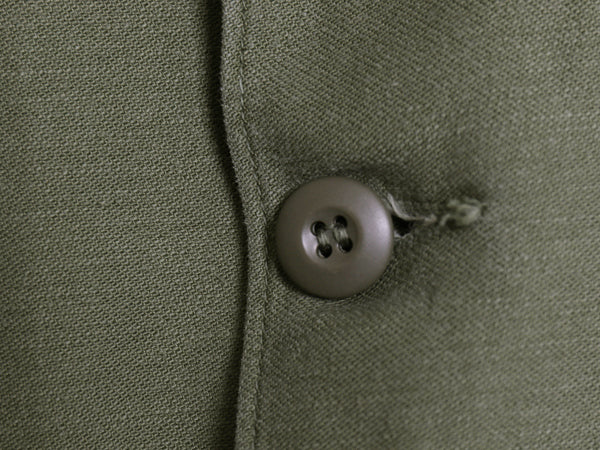 60s 米軍実物 US ARMY コットン サテン ユーティリティ シャツ S ヴィンテージ 67年製 OG107 シャツ袖 2nd 3rd 4th 移行期 軍物 ミリタリー