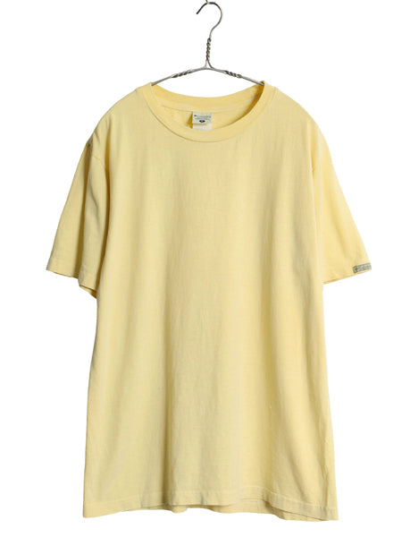 00s コロンビア 半袖 Tシャツ メンズ M / オールド アウトドア ワンポイント ロゴ プリント ヘビーウェイト コットン カットソー 無地 黄 