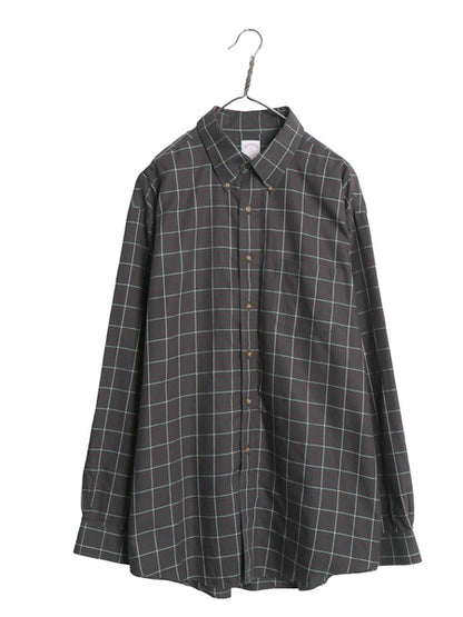 ブルックスブラザーズ チェック 長袖 ボタンダウン シャツ メンズ XL / 古着 コットン ワイシャツ ノーアイロン マルチカラー 大きいサイズ