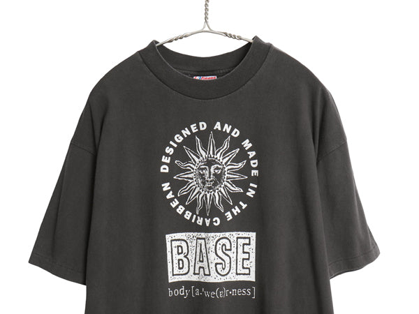 90s USA製 アート イラスト プリント 半袖 Tシャツ メンズ XL / オールド シングルステッチ グラフィック ヘビーウェイト 大きいサイズ 黒