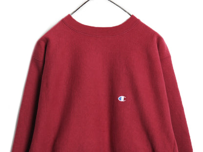 90s USA製 ★ チャンピオン リバースウィーブ スウェット メンズ XL 古着 オールド トレーナー ワンポイント 目付き ヘビーウェイト エンジ