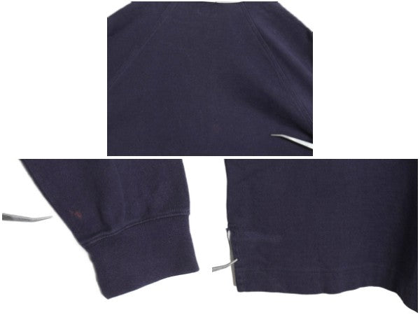 90s オールド ギャップ ハーフジップ 長袖 ラガー シャツ メンズ M 紺タグ 長袖シャツ ラグビー ポロシャツ 無地 ボックス カットソー 紺