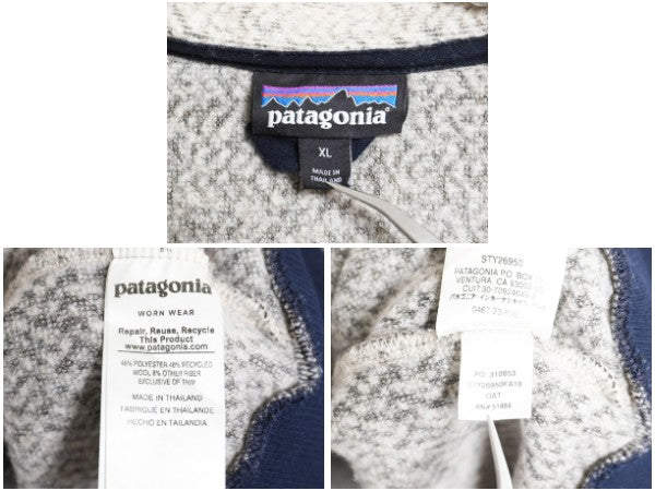 パタゴニア ウーリエステル フリース ジャケット レディース XL / 古着 18年製 ハーフジップ ジャンパー ウール プルオーバー 大きいサイズ