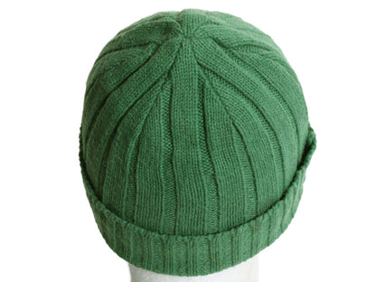 90s ポロ ラルフローレン ニット キャップ メンズ レディース フリーサイズ 古着 オールド ラム ウール ニット帽 ワッチ ビーニー 帽子 緑