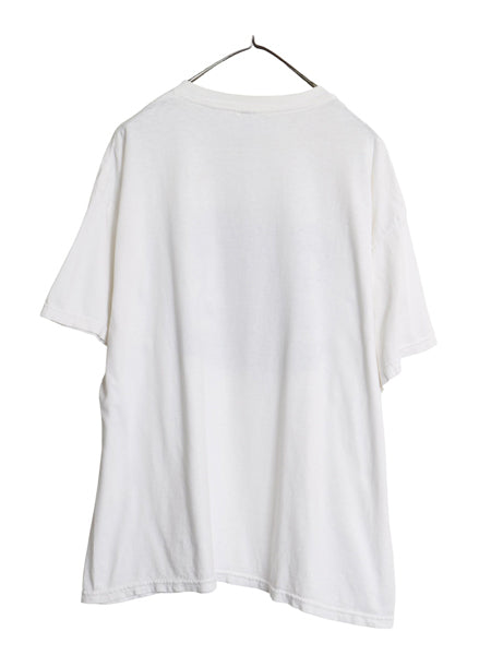 00s 三ばか大将 イラスト プリント Tシャツ メンズ XL / 古着 オールド オフィシャル キャラクター コメディ グラフィック 大きいサイズ 白