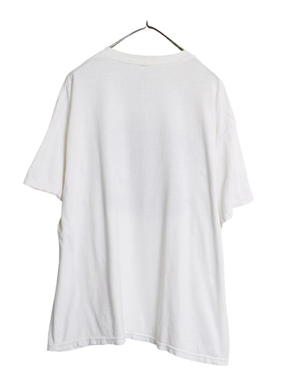 00s 三ばか大将 イラスト プリント Tシャツ メンズ XL / 古着 オールド オフィシャル キャラクター コメディ グラフィック 大きいサイズ 白