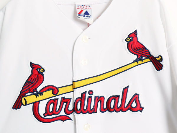 カージナルス ベースボール シャツ メンズ XXL / MLB オフィシャル マジェスティック 大リーグ ユニフォーム ゲームシャツ 大きいサイズ 白