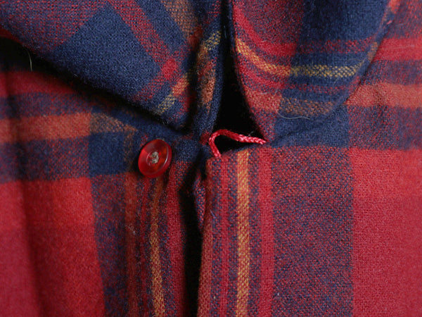 70s USA製 ★ ペンドルトン チェック オープンカラー ウール シャツ メンズ M ヴィンテージ 開襟 ループ留め ボックス ボード マルチカラー