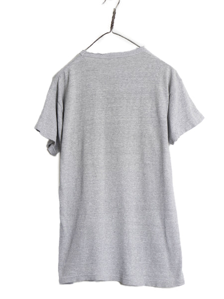 60s USA製 ★ チャンピオン 4段 染込み カレッジ プリント Tシャツ メンズ M 程/ ヴィンテージ プロダクツタグ シングルステッチ 霜降り 灰