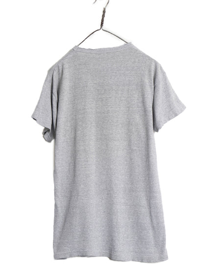 60s USA製 ★ チャンピオン 4段 染込み カレッジ プリント Tシャツ メンズ M 程/ ヴィンテージ プロダクツタグ シングルステッチ 霜降り 灰