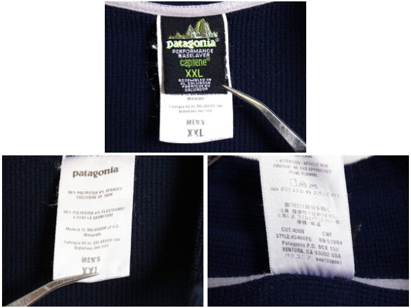 パタゴニア キャプリーン 4 長袖 Tシャツ メンズ XXL / 06年製 アウトドア ハーフジップ ロンT ストレッチ ワンポイント ロゴ 大きいサイズ