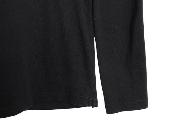 00s ローレン ラルフローレン 長袖 Tシャツ レディース M / オールド コットン ストレッチ リブ編み カットソー ワンポイント ボックス 黒