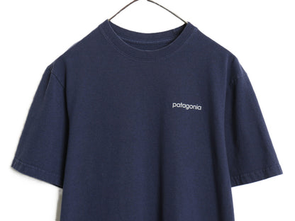 パタゴニア 両面 プリント 半袖 Tシャツ レディース XS / 18年製 アウトドア バックプリント カットソー アート イラスト グラフィック 紺 