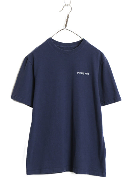 パタゴニア 両面 プリント 半袖 Tシャツ レディース XS / 18年製 アウトドア バックプリント カットソー アート イラスト グラフィック 紺 