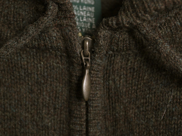 90s ローレン ラルフローレン ハーフジップ ニット パーカー レディース L / オールド ポロ 長袖ニット ラム ウール フェアアイル カーキ