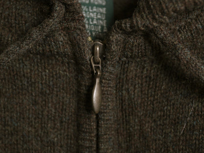 90s ローレン ラルフローレン ハーフジップ ニット パーカー レディース L / オールド ポロ 長袖ニット ラム ウール フェアアイル カーキ