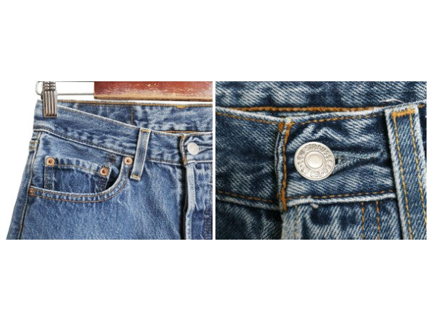 00s リーバイス 501 デニム パンツ メンズ レディース 28 34 オールド ジーンズ ジーパン ストレート ボタンフライ ボトムス アタリ 赤タブ