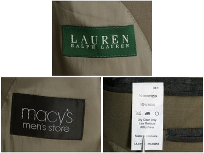 デッドストック ローレン ラルフローレン テーラード ジャケット メンズ M 程 新品 ポロ ブレザー スーツ サマー ウール きれいめ シンプル