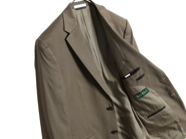 デッドストック ローレン ラルフローレン テーラード ジャケット メンズ M 程 新品 ポロ ブレザー スーツ サマー ウール きれいめ シンプル