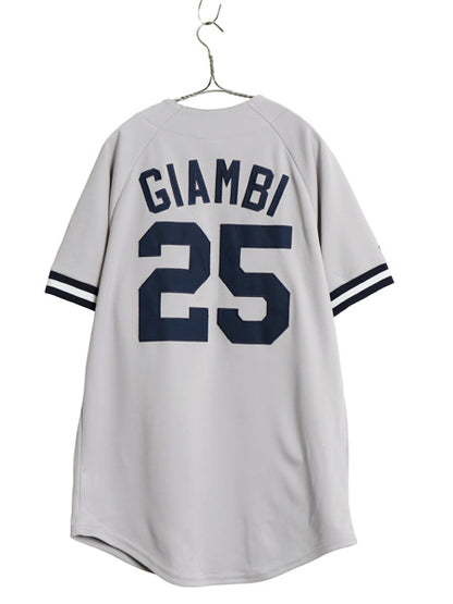 ヤンキース ベースボール シャツ メンズ M / MLB オフィシャル マジェスティック 大リーグ ユニフォーム ゲームシャツ ジャージ 半袖シャツ