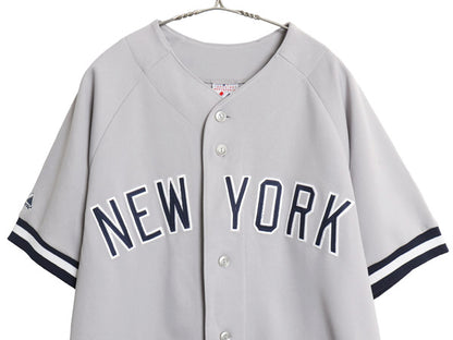 ヤンキース ベースボール シャツ メンズ M / MLB オフィシャル マジェスティック 大リーグ ユニフォーム ゲームシャツ ジャージ 半袖シャツ