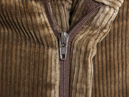 90s USA製 ランズエンド 太畝 コーデュロイ パンツ メンズ 32 30 古着 オールド スラックス ストレート ノータック シンプル 無地 ブラウン