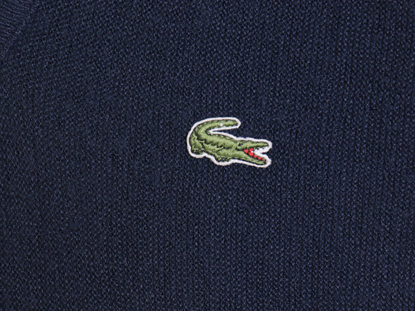 80s USA製 ラコステ アクリル ニット セーター メンズ レディース M / 古着 ヴィンテージ Vネック ワンポイント ワニ刺繍 長袖ニット 薄手