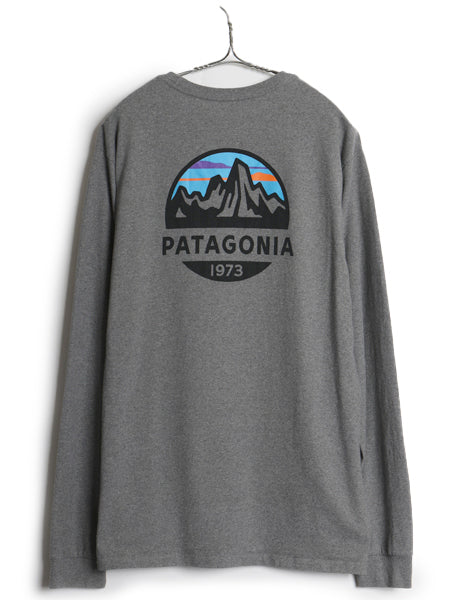パタゴニア 両面 プリント 長袖 Tシャツ メンズ M / ロンT ロゴT ロングスリーブ グラフィック フィッツロイ スコープ カットソー イラスト