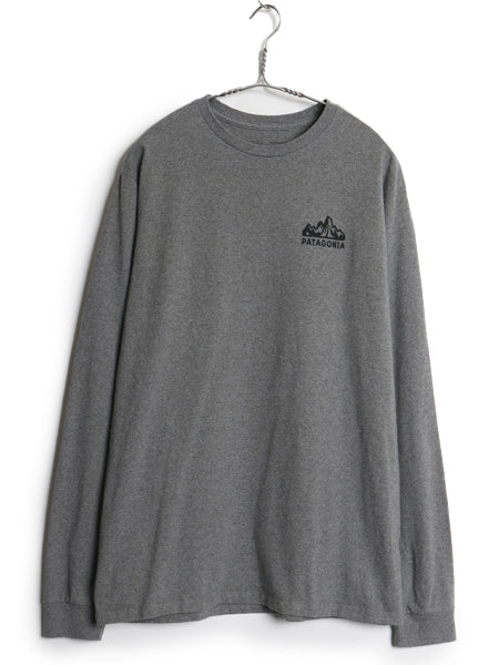 パタゴニア 両面 プリント 長袖 Tシャツ メンズ M / ロンT ロゴT ロングスリーブ グラフィック フィッツロイ スコープ カットソー イラスト