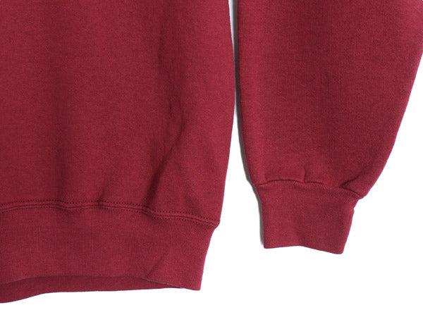 90s USA製 BVD 無地 スウェット メンズ レディース XL / オールド トレーナー 裏起毛 ブランク ソリッド クルーネック エンジ 大きいサイズ